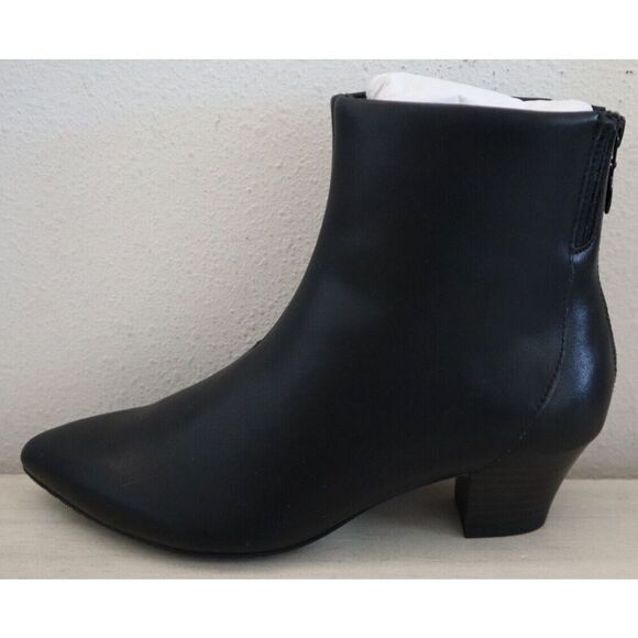 Clarks 261-67841 Women's Sz 7.5M Black Leather Teresa Ankle Boots - Picture 6 of 9